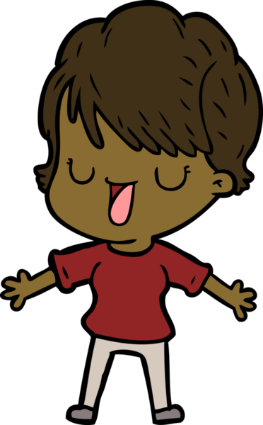 Bir insan tarafından çizilmiş bir karikatür kadın konuşuyor.