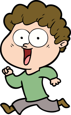 Bir insan tarafından çizilmiş mutlu bir adam.