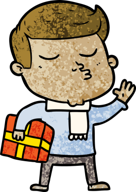 Bir insan tarafından çizilmiş karikatür mankeni adam.