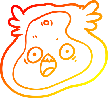 Bir insan tarafından çizilmiş bir mikropun sıcak çizgi çizimi