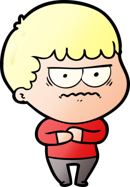 Bir insan tarafından çizilmiş rahatsız bir adam.