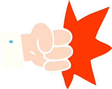 Bir insan tarafından çizilmiş bir karalama yumruğu.