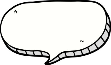 Bir insan tarafından çizilmiş el çizimi karikatür konuşma balonu