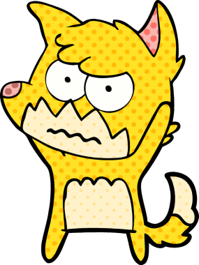 Bir insan tarafından çizilmiş bir tilki.