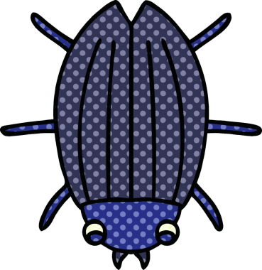 Bir insan tarafından çizilmiş çizgi roman tarzı tuhaf bir böcek.