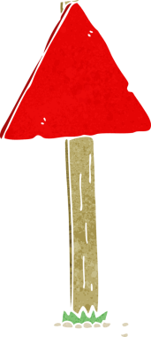 Bir insan tarafından çizilmiş çizgi tabela.