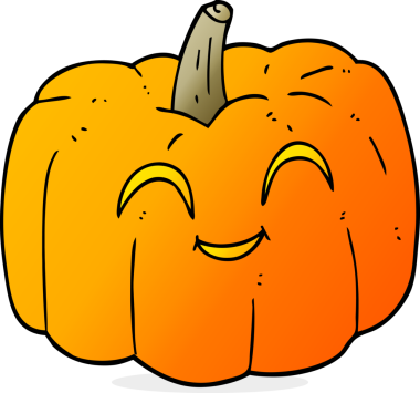 Bir insan tarafından çizilmiş cadılar bayramı balkabağı karikatürü