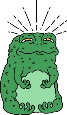 Bir insan tarafından çizilmiş geleneksel bir dövme karakteri çizimi