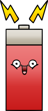 Bir insan tarafından çizilen bataryanın gölgelenmiş karikatürü