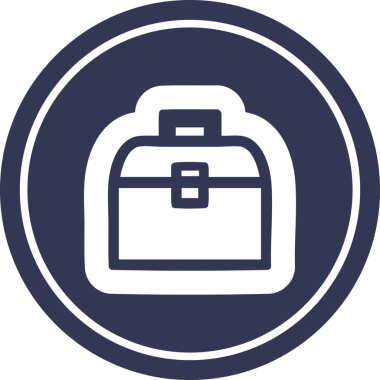 bir insan tarafından çizilen araç kutusu dairesel simgesi