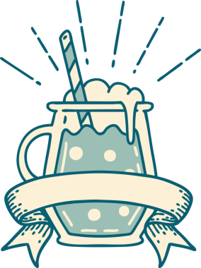 Bir insan tarafından çizilmiş dövmeli zencefilli bira.