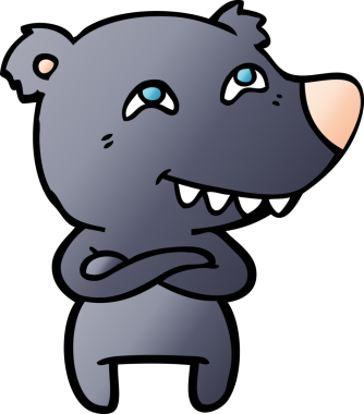 Bir insan tarafından çizilmiş bir çizgi film karakteri.