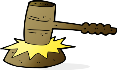 Bir insan tarafından çizilen tokmak darbesi.