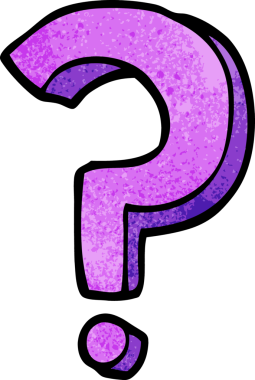 bir insan tarafından çizilmiş karalama soru işareti