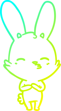 Bir insan tarafından çizilmiş garip bir tavşan çizgi filmi.