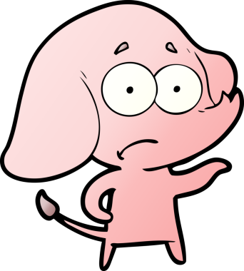 bir insan tarafından çizilmiş belirsiz bir fil.