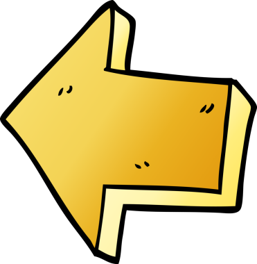 Bir insan tarafından çizilmiş karalama işaretli ok