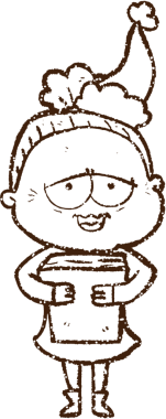 Bir insan tarafından çizilmiş Noel Kadını Kömürü