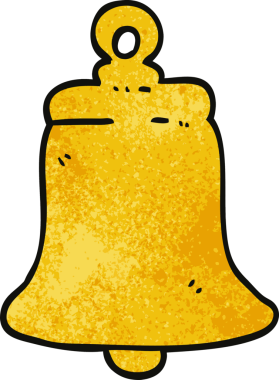 Bir insan tarafından çizilmiş karalama zili.