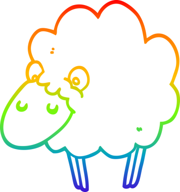 gökkuşağı gradyanı çizimi bir insan tarafından çizilmiş bir çizgi koyun