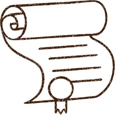 Bir insan tarafından çizilmiş Sertifika Kömürü Çizimi