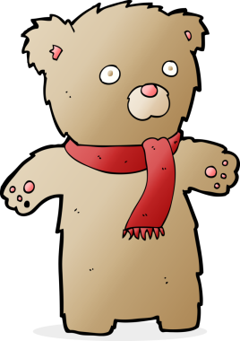 Bir insan tarafından çizilmiş oyuncak ayı.