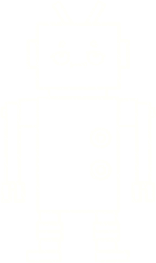 Bir insan tarafından çizilen Çılgın Robot Tebeşiri