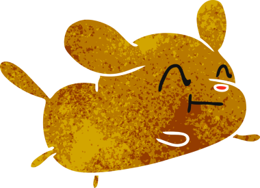 Bir insan tarafından çizilmiş sevimli bir köpeğin eski çizgi film çizimi kawaii