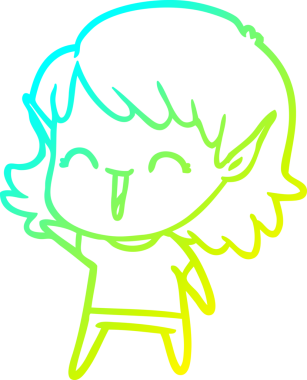 Bir insan tarafından çizilmiş soğuk gradyan çizgi çizimi.