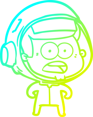 Bir insan tarafından çizilen soğuk gradyan çizgi çizimi bir astronotu şaşırttı.