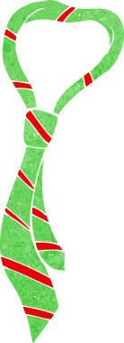 Bir insan tarafından çizilmiş çizgi film kravatı.