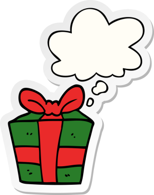 İnsan tarafından çizilmiş bir çıkartma olarak düşünce baloncuğu olan bir çizgi film.