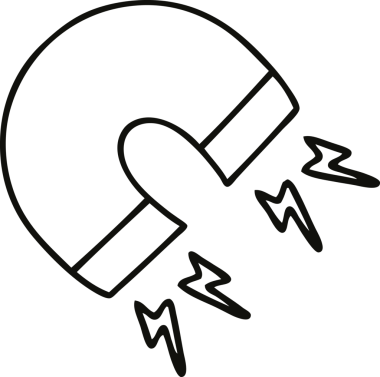 Bir insan tarafından çizilmiş mıknatıs çizimi