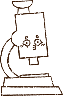 Bir insan tarafından çizilmiş mikroskop Kömür Çizimi