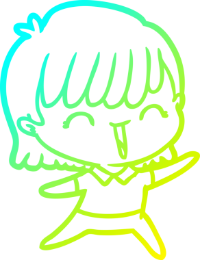 Bir insan tarafından çizilmiş bir karikatür kadın çizimi.