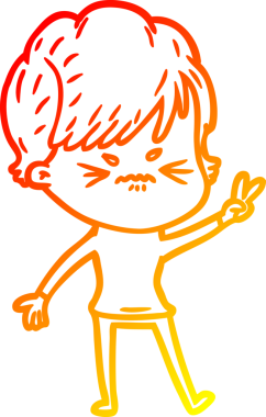 Bir insan tarafından çizilmiş karikatür çizimi.