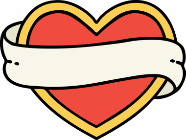 Bir insan tarafından çizilmiş geleneksel kalp ve bayrak şeklinde dövme.