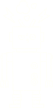 Bir insan tarafından çizilen robot tebeşiri.