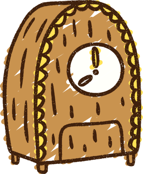 Bir insan tarafından çizilen Eski Saat Tebeşiri