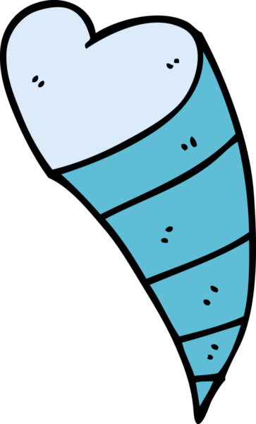 Bir insan tarafından çizilmiş karikatür kalp dekoratif elementi.