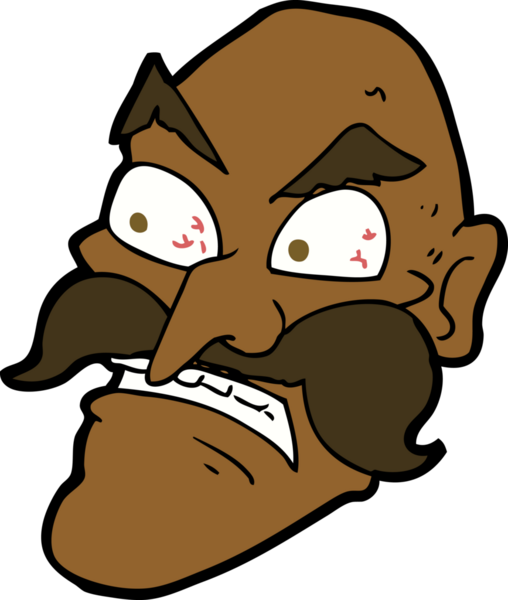 Bir insan tarafından çizilmiş kızgın yaşlı bir adam.