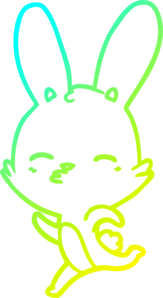 Bir insan tarafından çizilmiş soğuk gradyan çizgi filmi.