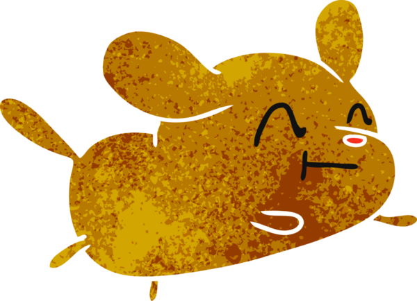 Bir insan tarafından çizilmiş sevimli bir köpeğin eski çizgi film çizimi kawaii