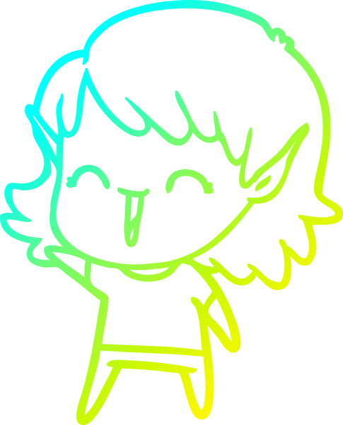 Bir insan tarafından çizilmiş soğuk gradyan çizgi çizimi.