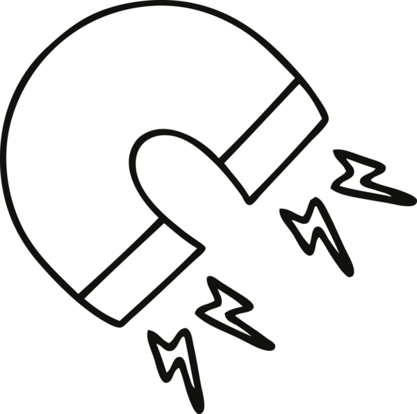 Bir insan tarafından çizilmiş mıknatıs çizimi