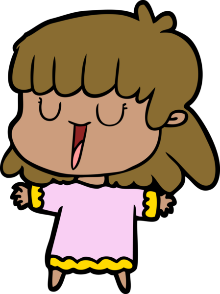 Bir insan tarafından çizilmiş karikatür kadın.