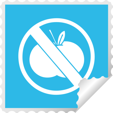 Meyvesiz bir karikatürün kare soyma etiketi insan tarafından çizilmesine izin veriliyor