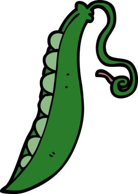 Bir insan tarafından çizilmiş bezelye karalaması.