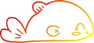 Bir insan tarafından çizilmiş karikatür balığının sıcak çizgi çizimi