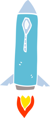bir insan tarafından çizilmiş karalama uzay roketi